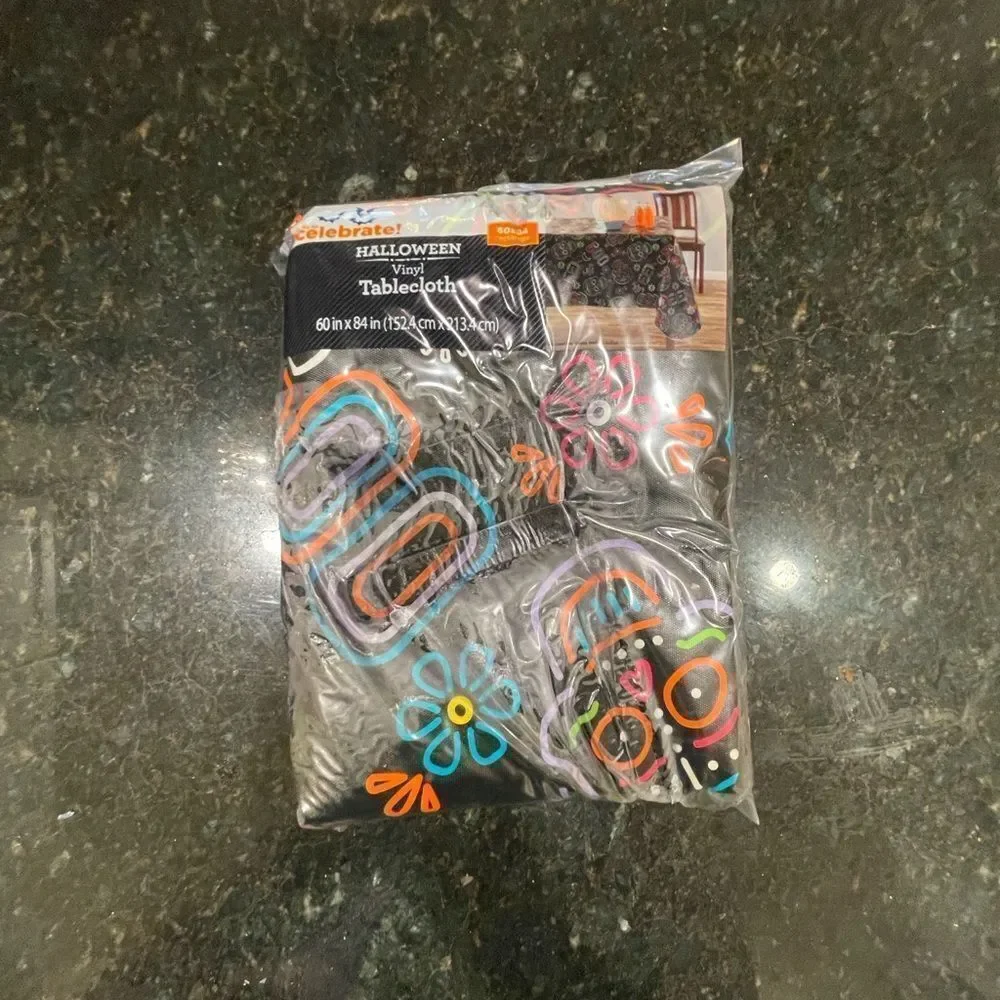 Halloween Decor: Colorful Monster Potato Sacks & Tablecloth